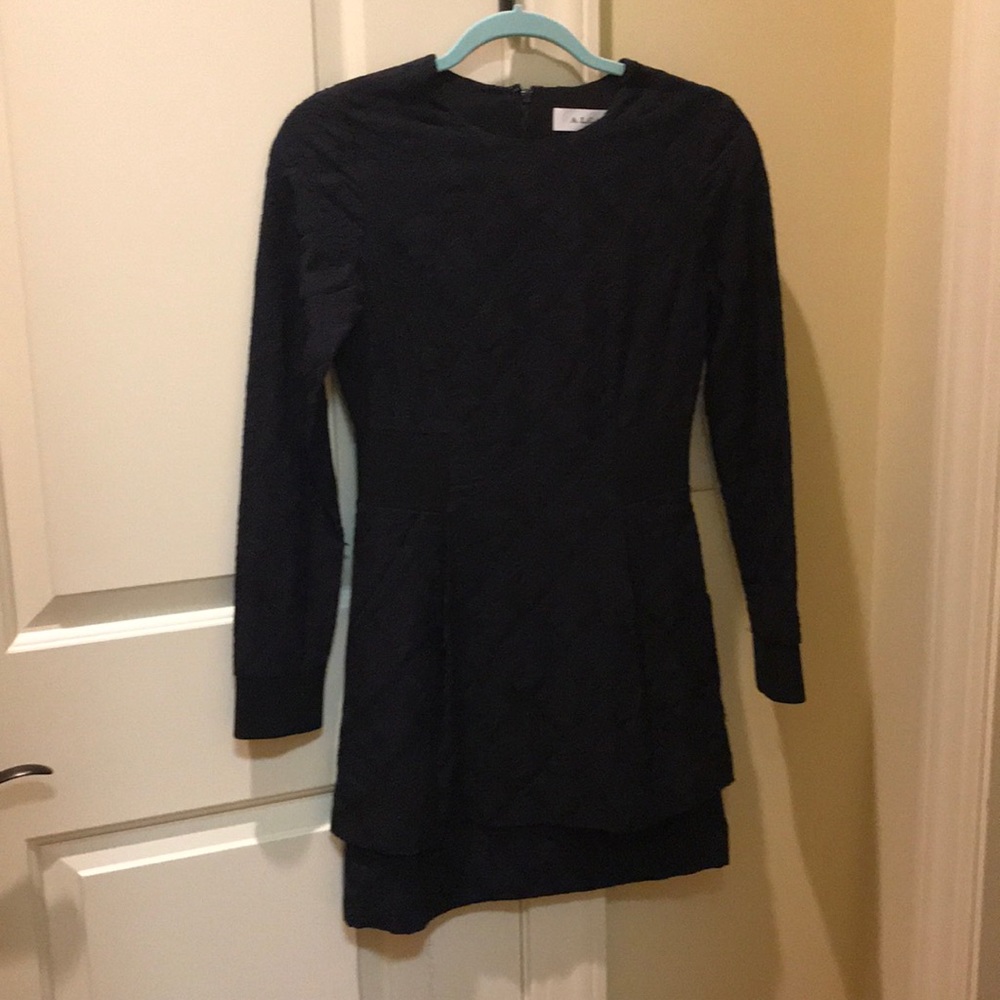 A.L.C. Embroidered layered crepe silk dress 2